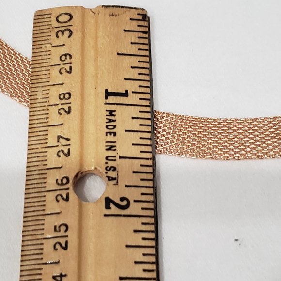 Mesh Bracelet(7.5") & Necklace(20") set in Rose Gold over 317L Stainless Steel - Picture 2 of 4